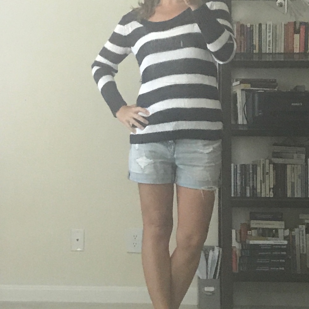 LAST CALL J.Crew Striped Beach Sweater